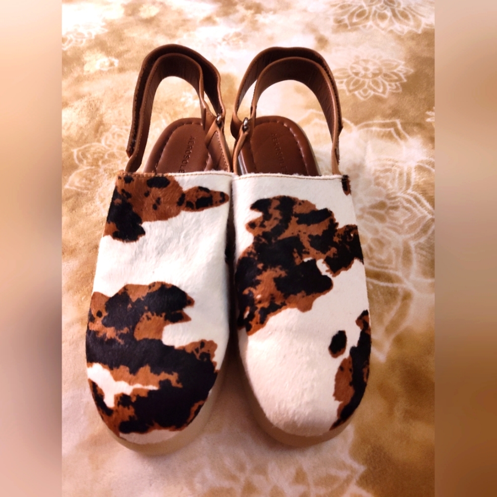 Aerosoles cowhide size 10 clogs NWOB